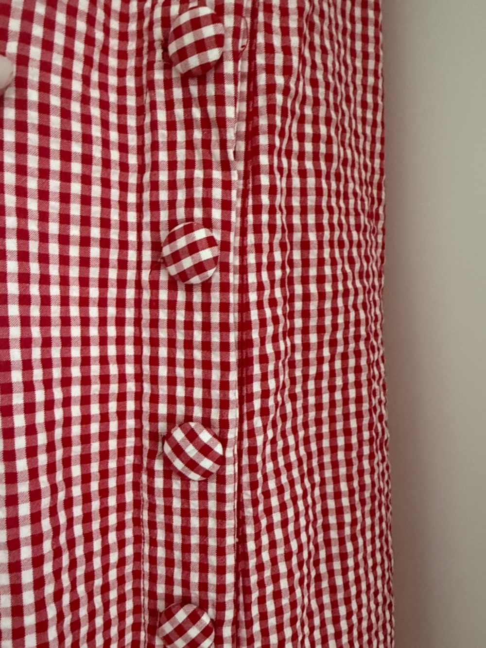 DÔEN Red Gingham Shift Dress - Picture 2 of 4